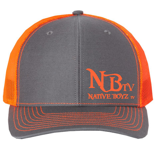 Native Boyz Tv - Safety Orange and Charcoal Hat