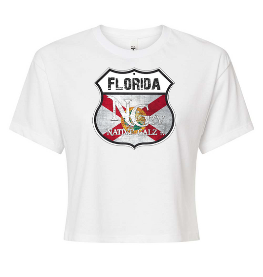 Native Galz Tv Florida Interstate Women's Crop Top
