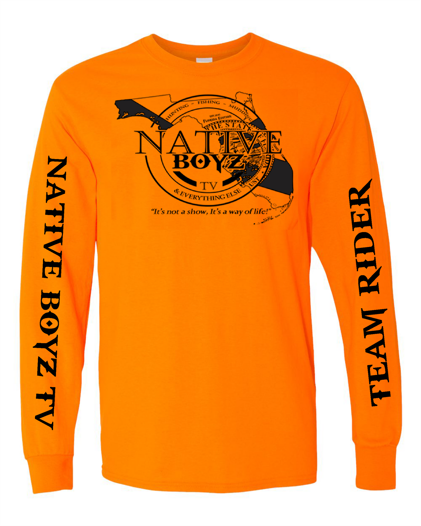Long Sleeve Safety Orange Team Rider