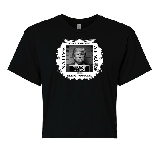 TRUMP #2024 Women's Crop Top - Black